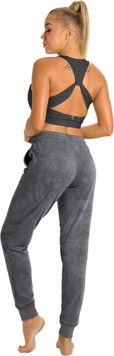 Vista 4 de icyzone - Pantalones deportivos con bolsillos para yoga para mujer