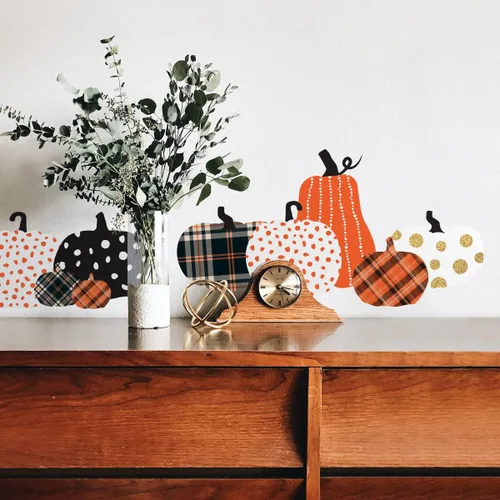 Vista 5 de RoomMates RMK5148SCS - Calcomanía decorativa para pared, diseño de calabazas