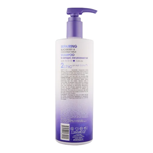 Vista 9 de GIOVANNI 2chic Champú ultra reparador, para cabello dañado y sobreprocesado, ayuda a restaurar la elasticidad natural del cabello, aceite de mora