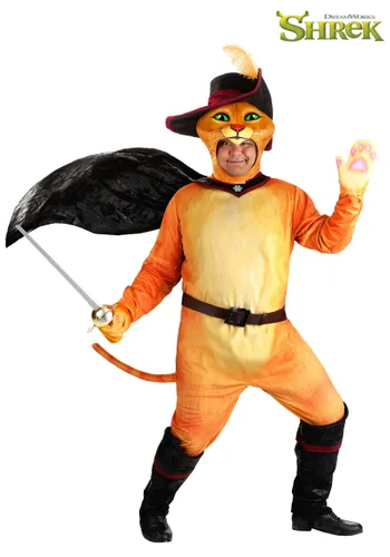 Vista 5 de Disfraz de Hombre Talla Plus Gato con Botas de Shrek Multicolor