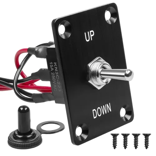 Vista 11 de 1 pieza Interruptor basculante negro KCD1 para barco, interruptor de panel SPST de 2 posiciones y 2 pines, 6A 250V CA 10A 125V CA, con 4 piezas