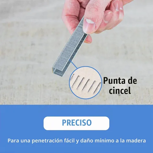 Vista 7 de meite Grapas de tapicería galvanizadas 21GA, corona de 1/2 pulgada, pierna