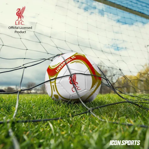 Vista 5 de Icon Sports Pelotas de fútbol para fanáticos de entrenamiento profesional de World Clubs con licencia oficial para juegos de fútbol Liverpool FC