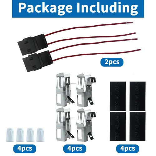 Vista 3 de Paquete de 2 terminales de bloque de receptáculo de enchufe de estufa ERR117 compatible con Whirlpool Kenmore Kit de receptáculo de quemador