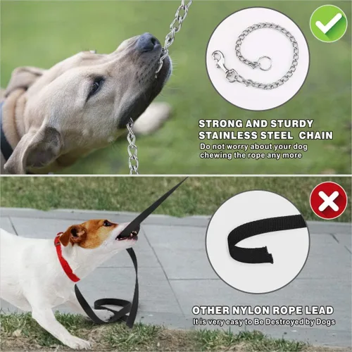Vista 2 de Idepet Correa retráctil resistente para perros pequeños y medianos, cadena