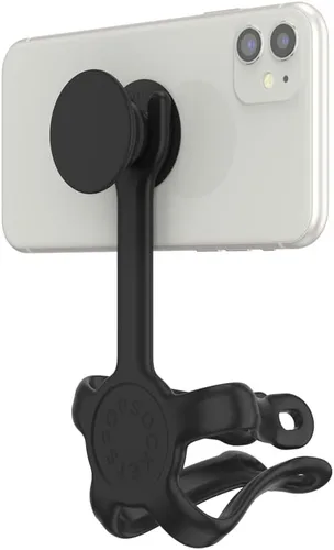 Vista 3 de PopSockets Soporte y soporte flexible para teléfono, soporte de trípode para teléfono, soporte universal para dispositivo - negro pequeño