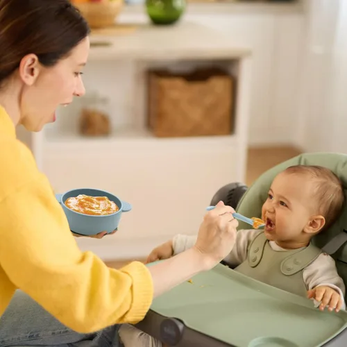 Vista 2 de Eascrozn Cucharas para bebé, paquete de 6 cucharas de alimentación de Marrón