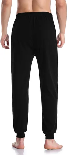 Vista 4 de COLORFULLEAF Pantalones de pijama para parejas para hombre y mujer pantalones de pijama de algodón pantalones de pijama para hombre pantalones