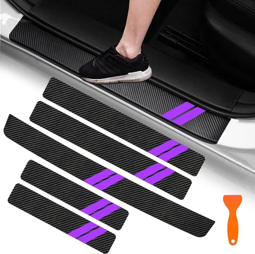 Vista 14 de YOSRTER 4 calcomanías decorativas para umbral de puerta, para Dodge Charger Challenger Durango Journey, ajuste universal para todos los autos Dodge