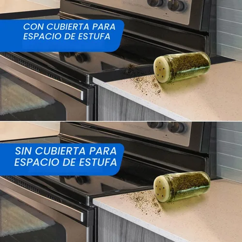 Vista 3 de Paquete de 2 cubiertas de silicona para huecos para estufas, relleno de Negro