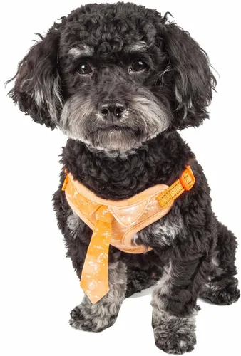 Vista 11 de Pet Life ® 'Bonatied' Arnés de malla reversible y transpirable de micromalla ajustable para perro y pajarita