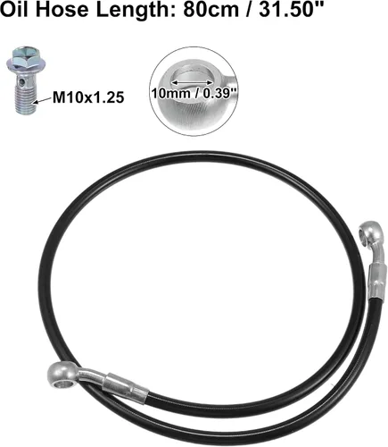 Vista 5 de X AUTOHAUX Manguera de freno para motocicleta, línea de freno hidráulico, manguera de aceite para ATV, motocicleta, motocross, bicicleta