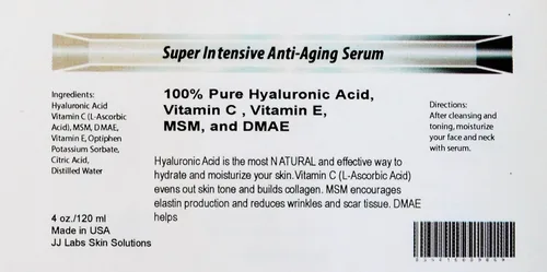 Vista 3 de Suero antienvejecimiento súper intensivo, ácido hialurónico 100% puro, vitamina C, vitamina E, MSM y DMAE (1 oz)