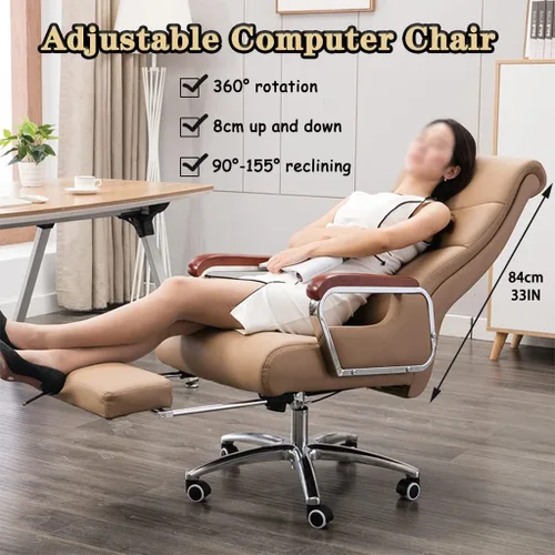 Vista 6 de Silla ejecutiva, silla de escritorio para computadora para personas pesadas, silla reclinable de gran angular, silla de juegos cómoda, silla