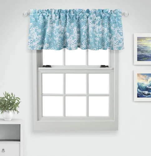 Vista 18 de Aiking Home Cenefas de ventana – 2 paneles de poliéster sólido cenefas de cocina con bolsillo para barra de 2.5 pulgadas para ventanas pequeñas
