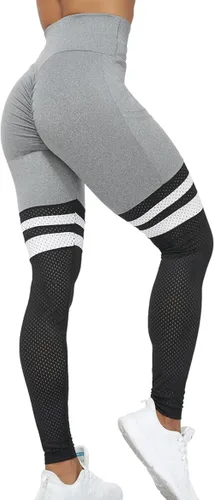 Vista 4 de CROSS1946 Leggings sin costuras para mujer, cintura alta, levantamiento de glúteos, entrenamiento, gimnasio, yoga