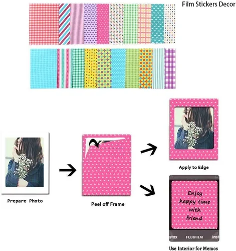 Vista 5 de Accesorios para cámara instantánea compatibles con cámara de película instantánea Fujifilm Instax Mini 12 11 9 - Peony