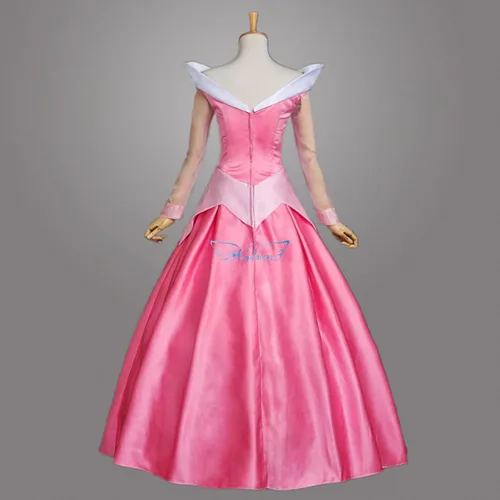 Vista 4 de Angelaicos Vestido de princesa de satén para mujer, disfraz de cosplay de Halloween