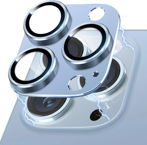 Vista 120 de Protector de Lente de Cámara para iPhone 14 / iPhone 14 Plus Película de Cubierta de Cámara de Metal, Vidrio Templado 9H, Antiarañazos, Compatible