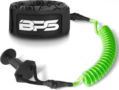 Vista 7 de BPS Nueva Zelanda 'Storm' Bodyboard Correa – Bobina premium de 4 pies en espiral de muñeca Boogie Board correas con enchufe