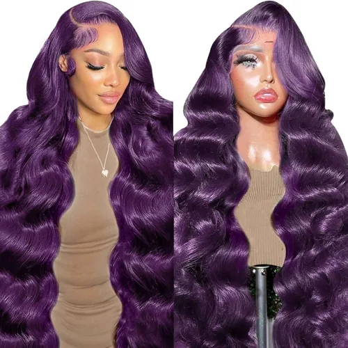 Vista 17 de Haha - Pelucas de cabello humano ondulado con encaje frontal para mujer negra, 150 % de densidad, cabello humano Remy virgen brasileño, pelucas