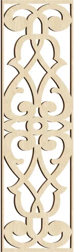 Vista 96 de 9 3/8"W x 24 3/8"H x 1/4"T Bellaire Decorativos Paneles de pared de madera calado, abedul