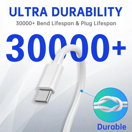 Vista 5 de Cable USB C a USB C de 60 W, paquete de 5 unidades a granel [5 x 3.3 pies] de carga rápida, cable tipo C compatible con teléfono 15/16 Pro/Max