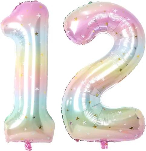 Vista 6 de Globos arcoíris número 1 de 40 pulgadas y mini globo de mariposa, decoraciones de cumpleaños de mariposa para niñas, globos de primer cumpleaños