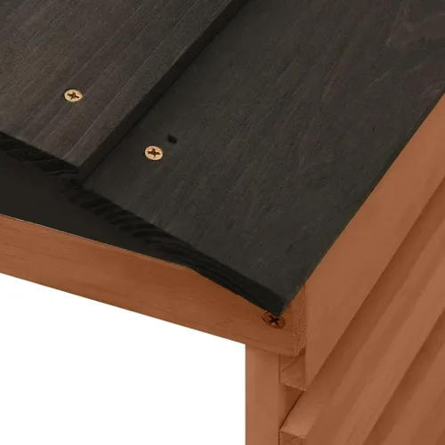 Vista 4 de vidaXL Cortacésped Garaje de madera Storgae en Negro/Marrón