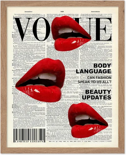 Vista 79 de Poster Master Impresión de labios dorados, póster de mordida de labio, arte moderno y minimalista, regalo bohemio para hombres y mujeres, diseño