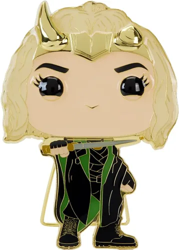 Vista 2 de Funko Pop! Pin Marvel - Loki, Sylvie con Cape Glow in the Dark