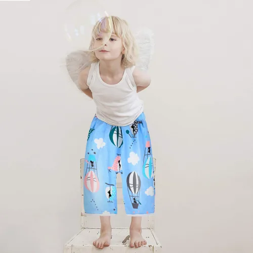 Vista 5 de 2 paquetes de pantalones de pañal impermeables para entrenamiento para ir al baño, pantalones de pañal de tela para bebé niño y niña para la noche