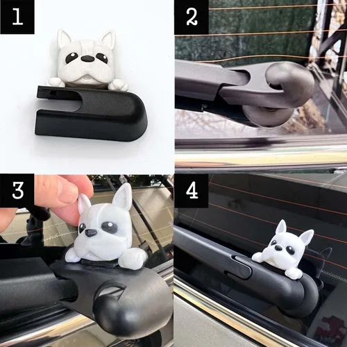Vista 2 de 3D OM Cubierta del limpiaparabrisas trasero Deco-Bulldog, Mini Cobre (F60), elegante plástico de impresión 3D (eco PLA)