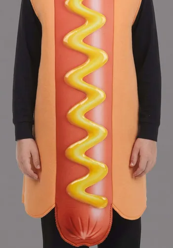 Vista 6 de Disfraz de Hotdog Para Adulto - Túnica Multicolor