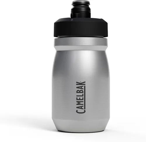 Vista 11 de CamelBak Podium - Botella de agua para bicicleta de acero inoxidable con aislamiento de acero, retención de frío para ciclismo, 12 onzas, color negro