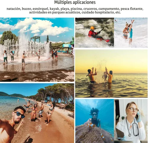 Vista 6 de wellhouse Funda impermeable para teléfono, estuche impermeable para iPhone 16 15 14 13 12 Pro Max XS Samsung, bolsa seca para celular IPX8 3D 1 Pack