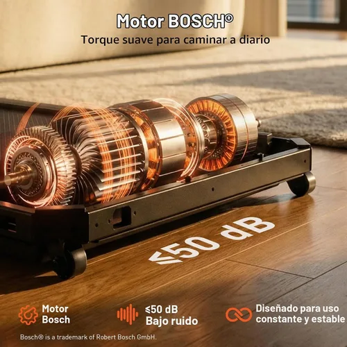 Vista 2 de Cybergoing T10 Walking Pad Treadmill Powered By Bosch®, Under Desk