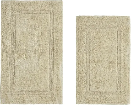 Vista 45 de Better Trends Alfombra de Inodoro en Forma de U Cubierta de Asiento de Inodoro de Lujo 100% Algodón Absorbente de Agua, Cubierta de Tapa Reversible