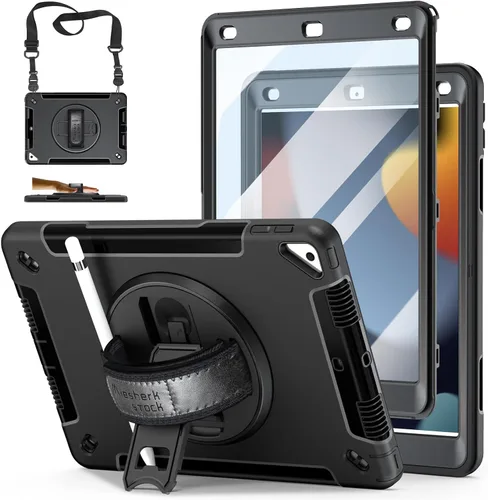 Vista 10 de Funda para iPad de 6ª/5ª generación de 9.7 pulgadas: Funda de TPU para iPad 9.7 (2018/2017) y iPad Air 2 de 9.7" con protector de pantalla - Soporte