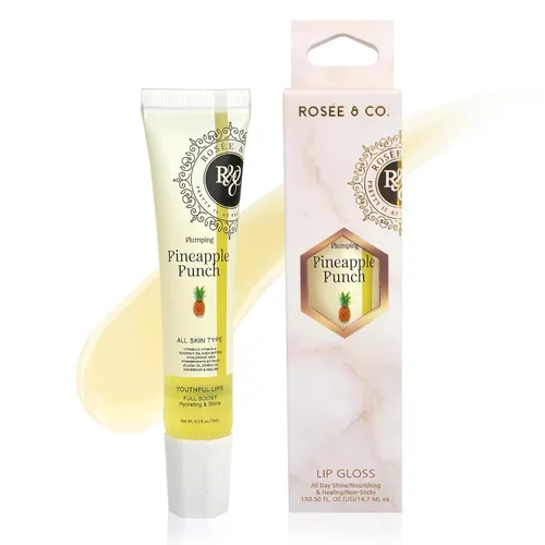 Vista 18 de Rosee - Brillo de labios vegano y libre de crueldad, maquillaje profesional, brillante de larga duración con manteca de karité, hidrata, protege