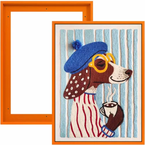 Vista 29 de FOLKOR Floating Frame for 8x10 Inch Canvas Painting with 0.6-0.8" Deep, 2 Pack Canvas Floater Frame Living Room Decor, Wall Art frame for Prints Oil