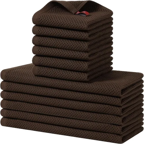Vista 83 de Homaxy Juego de toallas y paños de cocina 100% algodón, 30 x 30 centímetros y 33 x 71 centímetros, juego de 8 toallas de cocina ultra suaves