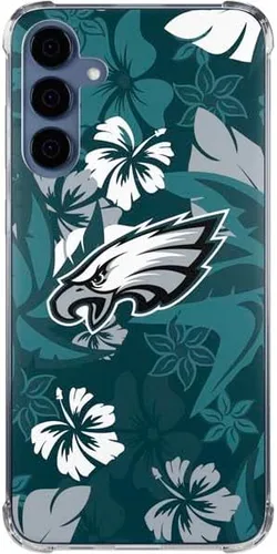 Vista 7 de Skinit Clear Phone Case Compatible with Galaxy A35 5G - Officially Licensed NFL Philadelphia Eagles Black & White Design