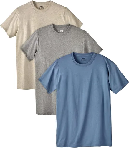 Vista 7 de KingSize Paquete de 3 camisetas de algodón con cuello redondo para hombre Surtido Básico (0499)