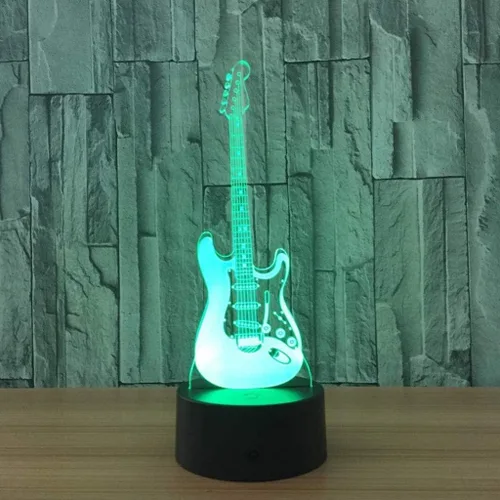 Vista 2 de Luz nocturna 3D, USB Plug-in dormitorio habitación infantil lámpara de mesa luz nocturna