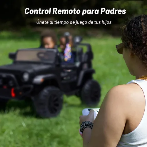 Vista 4 de Hikiddo - Coche eléctrico de 2 plazas, juguete eléctrico de 12 V para niños grandes de 4 a 8 años