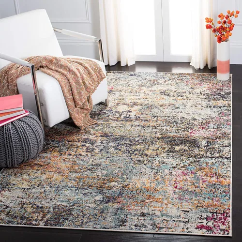 Vista 19 de SAFAVIEH Colección Madison - Alfombra de acento 2'2" x 4', negro y dorado, diseño abstracto moderno, no desprende pelusa y fácil cuidado, ideal