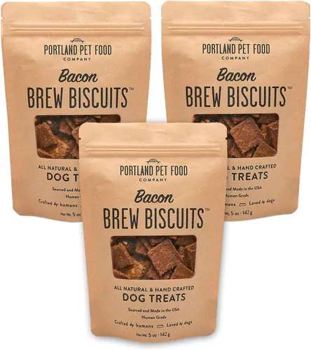 Vista 10 de CRAFTED BY HUMANS LOVED BY DOGS Portland Pet Food Company - Golosinas para perros con galletas de tocino (1 paquete, bolsa de 5 onzas), totalmente
