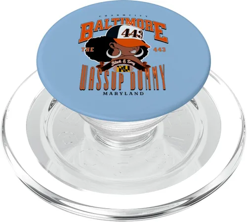 Vista 8 de 443 Código de área Baltimore Maryland Flag Blaq Girl Bmore Pride PopSockets estándar PopGrip