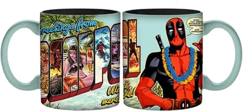 Vista 18 de Silver Buffalo Marvel Deadpool Nerdin Since the 90s Taza de Cerámica Camper, 20 Onzas Desde el, 0.59 Litros